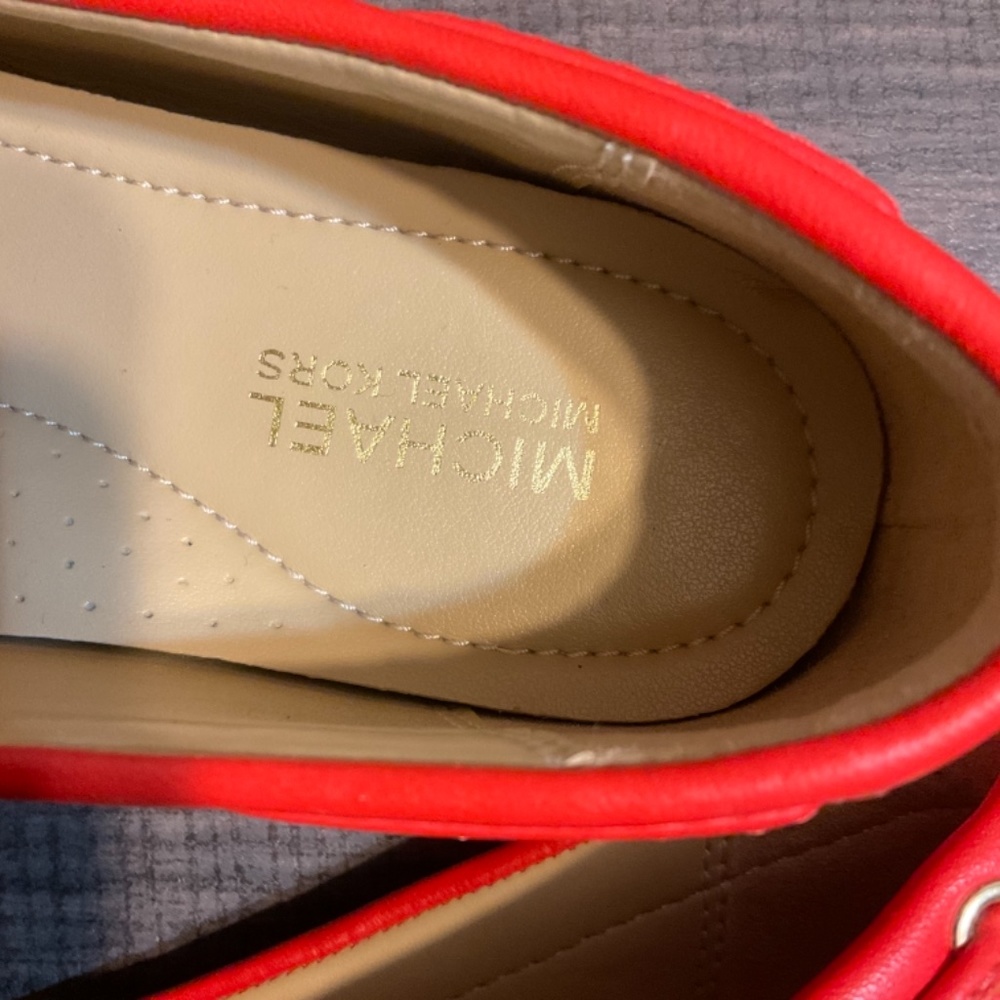 Michael Kors red flats size 7 - Picture 2 of 6